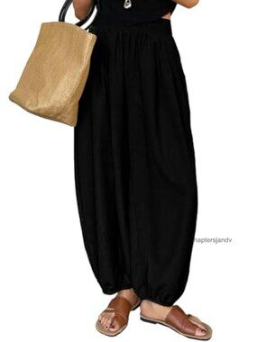 Women's Casual Elastic High Waisted Boho Harem Pants